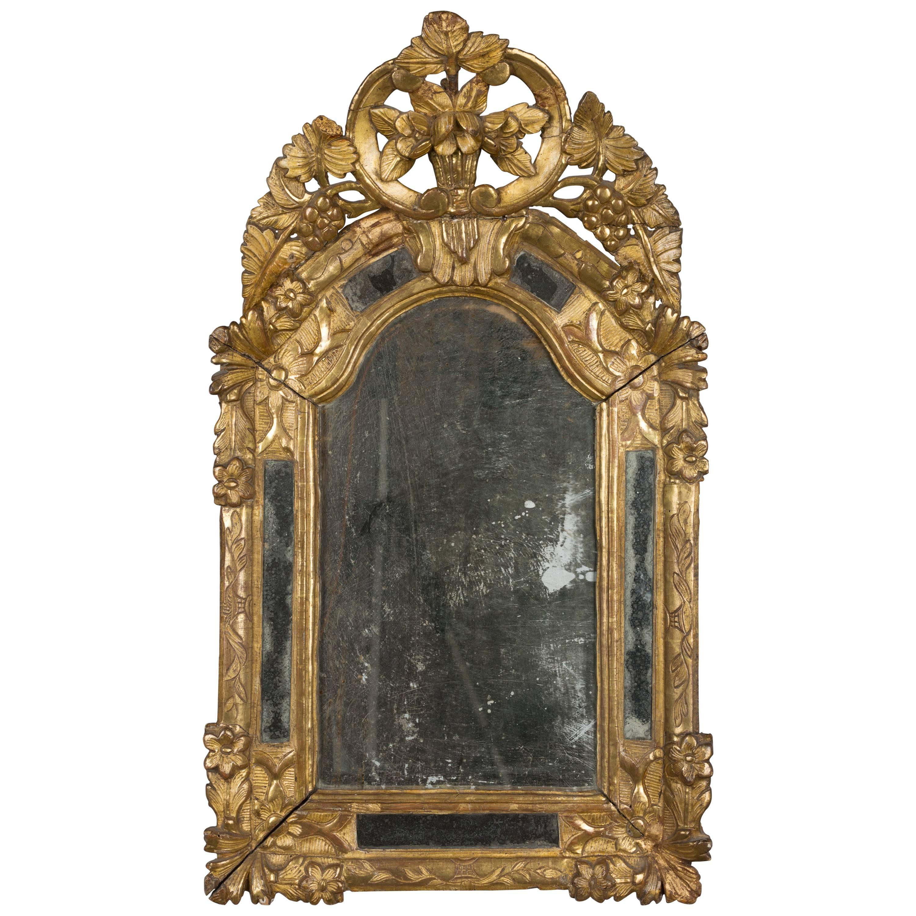 18th Century French Regence Gilded Mirror