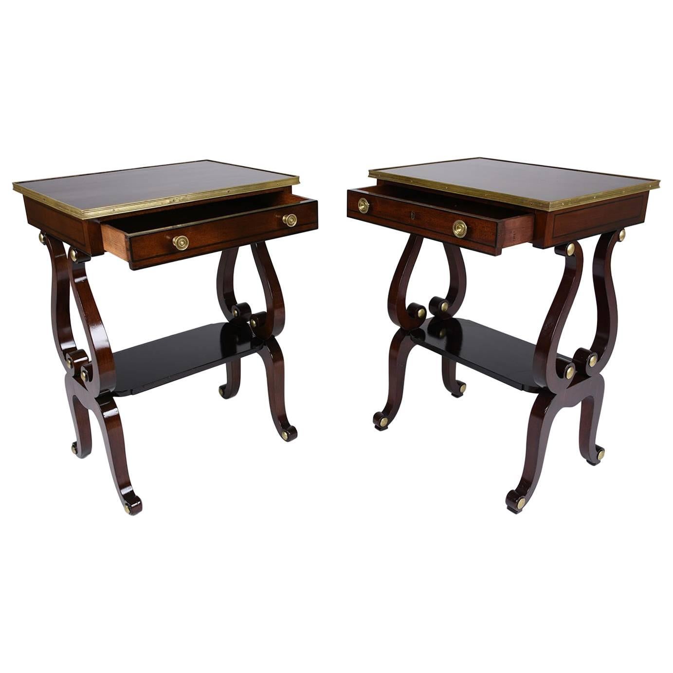 Pair of English Regency Style Side Tables