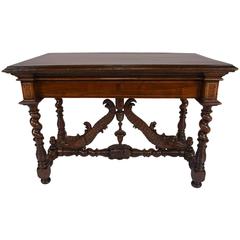 19th Century English Regency-style Carved Walnut Desk 11