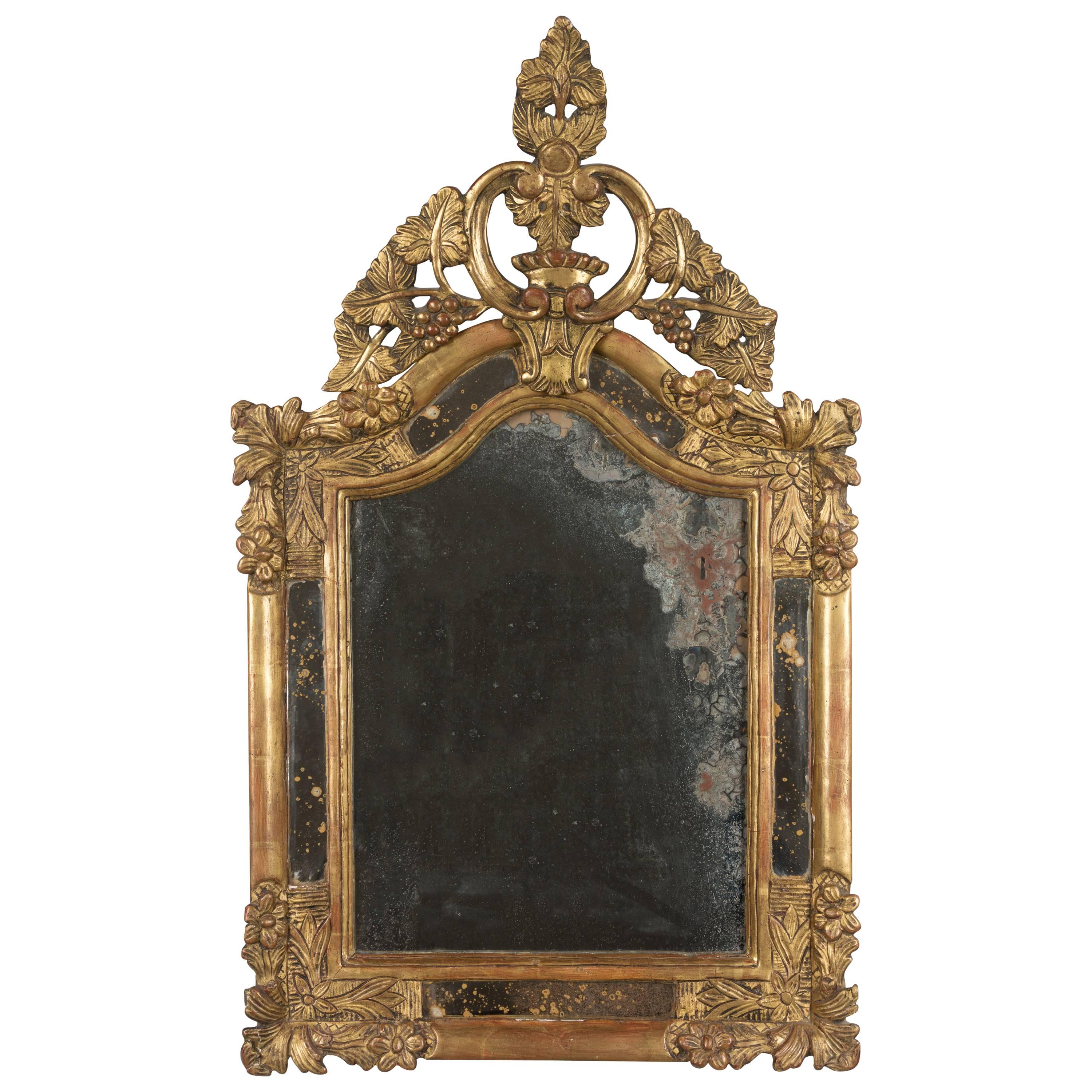 18th Century French Regence Gilt Mirror