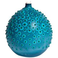 Unique Handmade 21st Century Bud Vase in Indigo and Forest Green 9