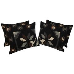 Four Geometric Navajo Weaving Pillows, 20th Century 9