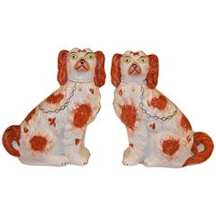 19th Century Pair of Staffordshire Spaniels