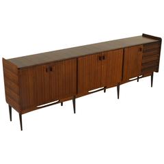 Rosewood Veneered Sideboard Vintage Manufactured in Italy, 1960s