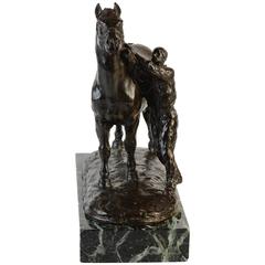 Sculpture of Man with Horse