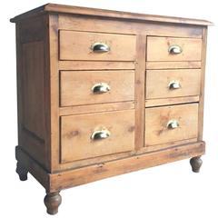 Petit Antique Chest of Drawers Dresser Pine Victorian 19th Century Small
