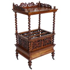 19th Century Burr Walnut Canterbury
