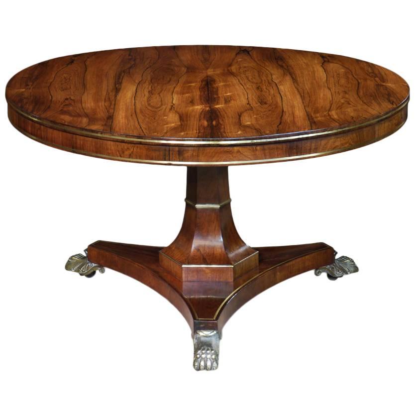 Antique Regency Rosewood Circular Table