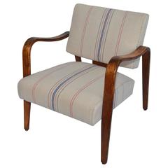 Mid-Century Thonet Bentwood Upholstered Chair