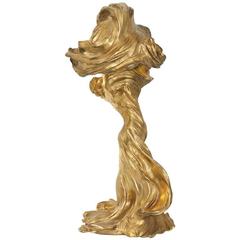 French Art Nouveau Lighted Sculpture of Loïe Fuller by Raoul Larche