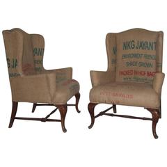 Chippendale Armchairs with Jute, 1940