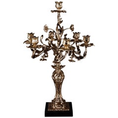 20th Century Rococo Style Curved-Arms Candelabra