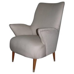 Poltrone italiane anni '50 dal design minimalista e geometrico Feat Wood