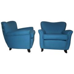 Pair of Armchairs Mid-Century Design Attributed to Guglielmo Ulrich 6