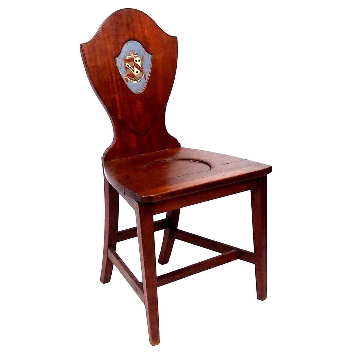 Late 18th Century Shield Back Hall Chair