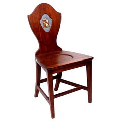 Vintage Late 18th Century Shield Back Hall Chair