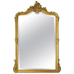 Mid-19th Century English Gilt Mirror in the Rococo Style