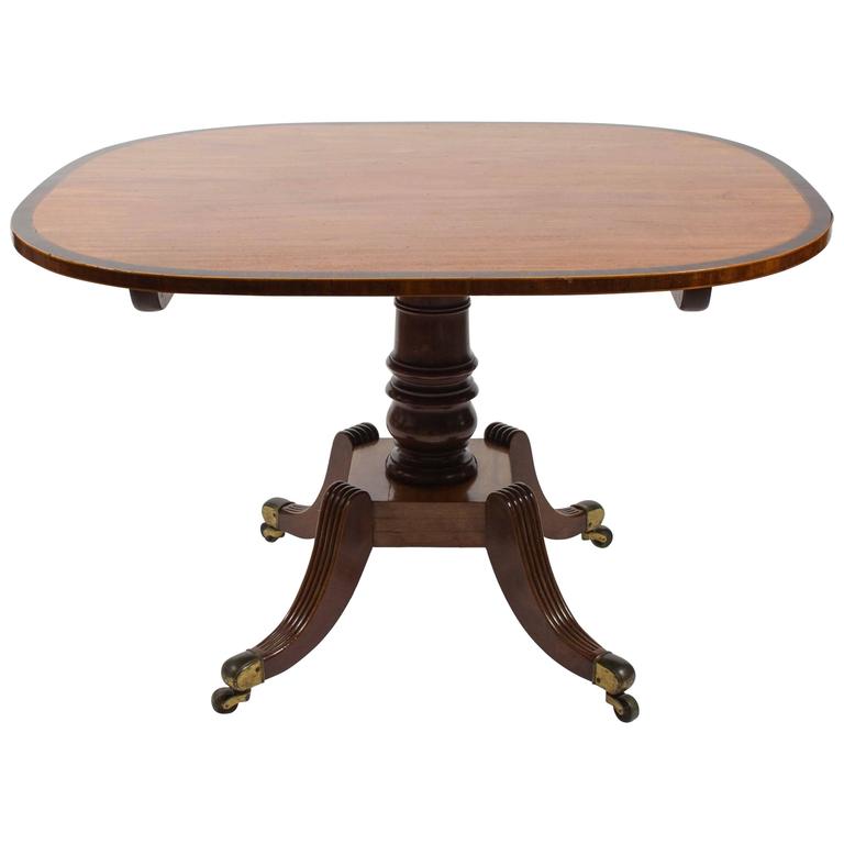 Regency English Mahogany Breakfast TiltTop Table For Sale at 1stdibs