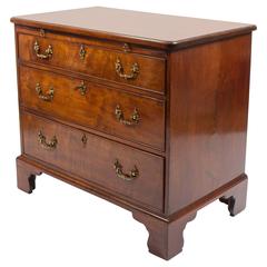 Georgian Mahogany Three-Drawer Chest on Bracket Feet