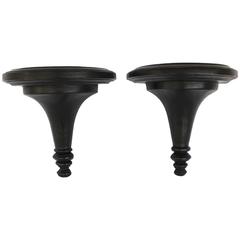 Pair of Ebonized Wall Brackets