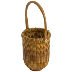 Small Open Round Nantucket Lightship Basket by Paul Willer