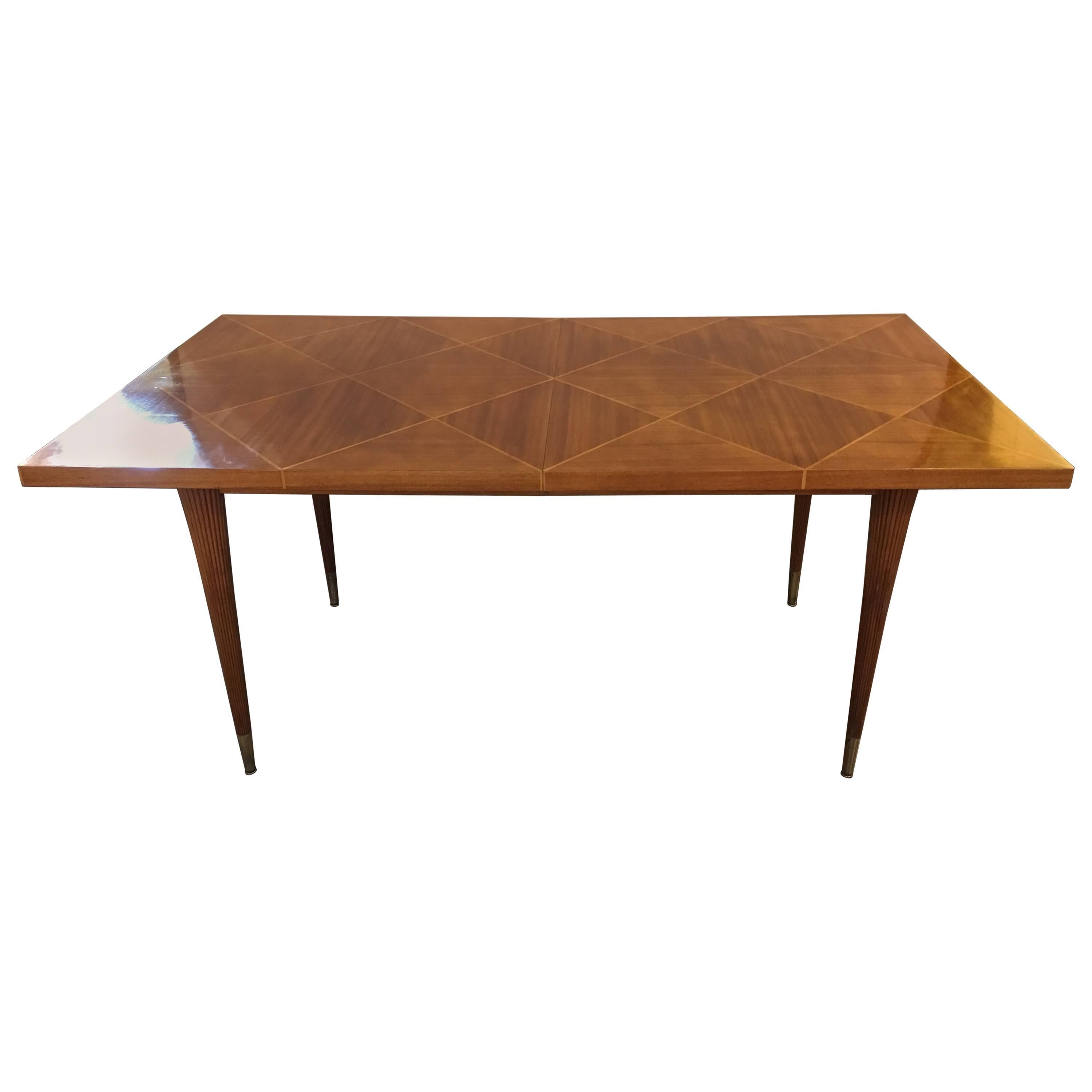 Tommi Parzinger Dining Table with Two Leaves by Charak Modern