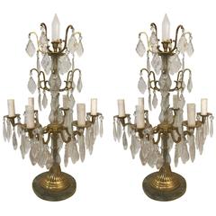 Pair of Louis XVI Style Bronze Candelabras 5