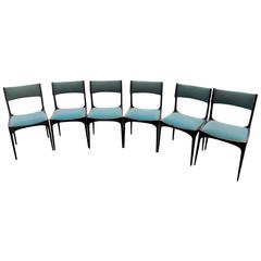 Set of Six Giuseppe Gibelli Chairs For Sormani Circa 1960