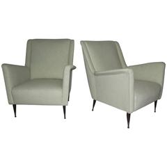Elegant Exceptional Italian Armchairs in the 1950s 3