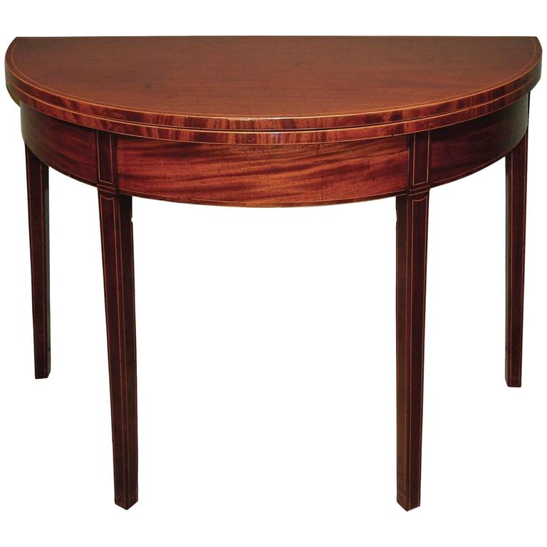 Antique Sheraton Period Mahogany Tea Table at 1stDibs