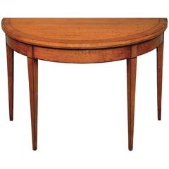 Sheraton Period Satinwood Card Table 9