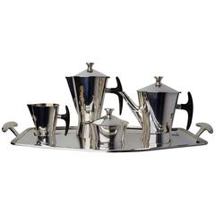 1950s Avant-Garde Silver Plated Coffee Tea Set 6