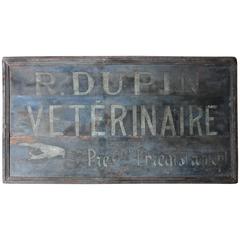 French Painted and Sign Written Veterinary Trade Sign for R.Dupin Veterinaire 6