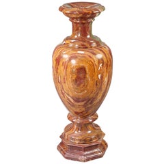 20th Century Classicist Style in Red-Onyx Marble Crater Vase