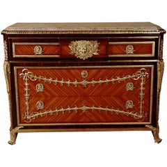 20th Century Commode/Console after Jean Henri Riesener, gold