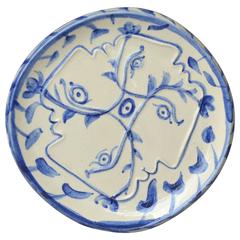 Pablo Picasso Madoura Ceramic Plate Four Enlaced Profiles, 1949 5