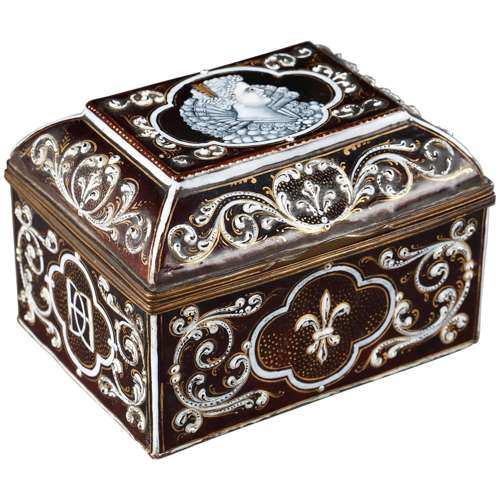 Late 19th Century Limoges Enamel Keepsake Box at 1stDibs