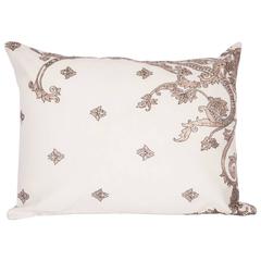 Antique Pillow Made Out of a 19th Century or Earlier European Silver Embroidery
