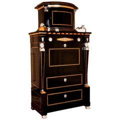 20th Century Empire Style Courtly Lion Secretaire