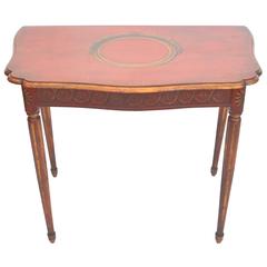 Neoclassical Red Painted Writing Table