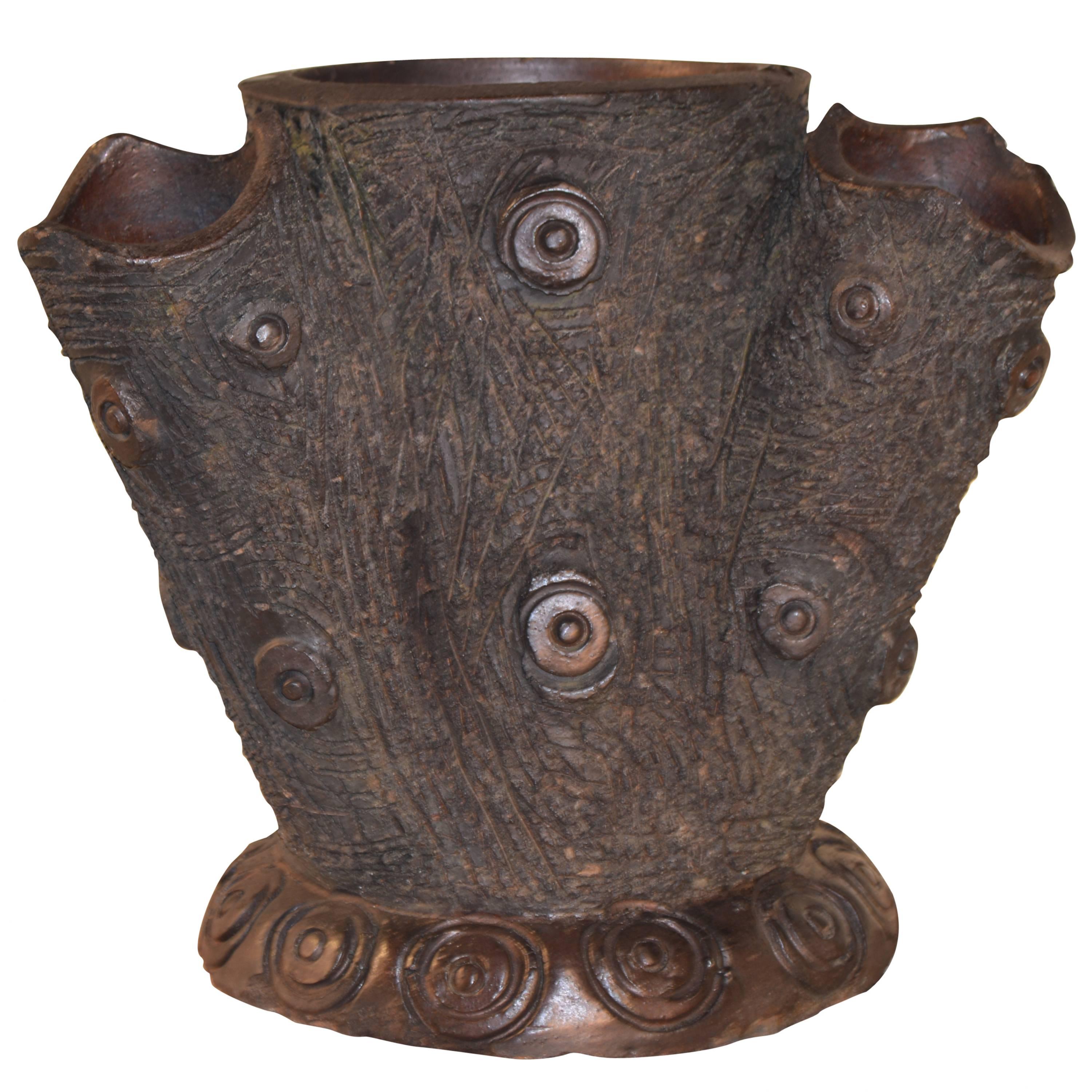 19th Century Faux Bois Strawberry Planter For Sale