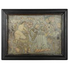 English 17th Century Needlework Picture Stuart Period, Charles I, circa 1630 3