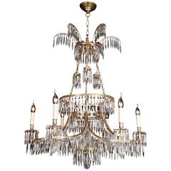 20th Century Classicist Style Swedish Ceiling Candelabra Chandelier