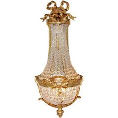 20th Century Louis XVI Style Basket Applique Wall Lamp