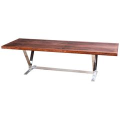 Rosewood and Chrome Coffee Table by Georg Thams 1