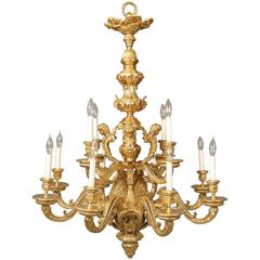 Excellent Quality Late 19th Century Gilt Bronze Chandelier