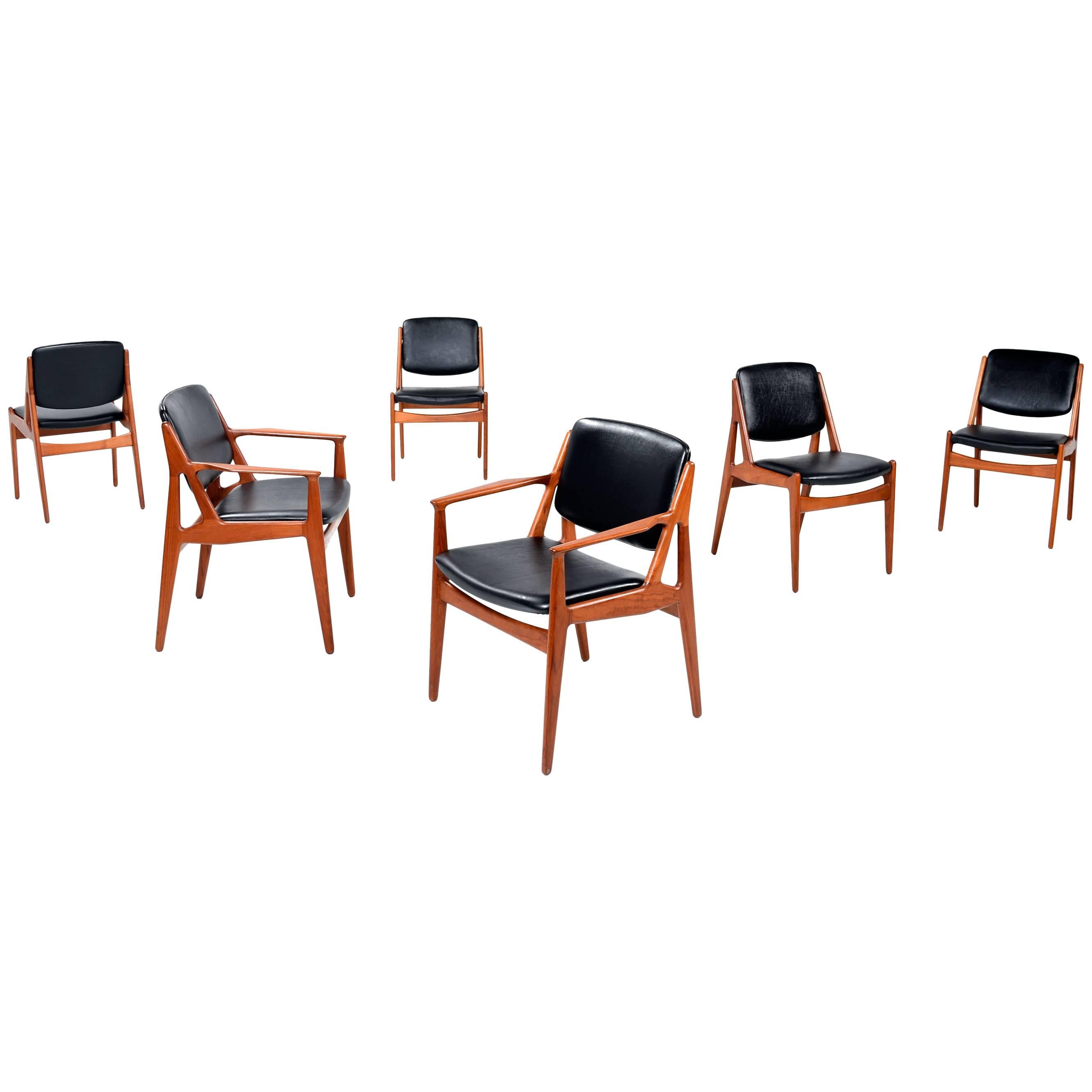 Scandinavian Modern Arne Vodder Ella Dining Chairs