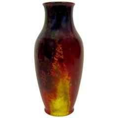 Vintage Harry Nixon Red Flambe Vase for Royal Doulton