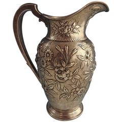Repousse by Kirk Sterling Silver Water Pitcher, Marked