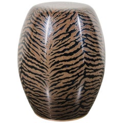 Tiger Skin Cloisonné Drumstool by Robert Kuo, Limited Edition